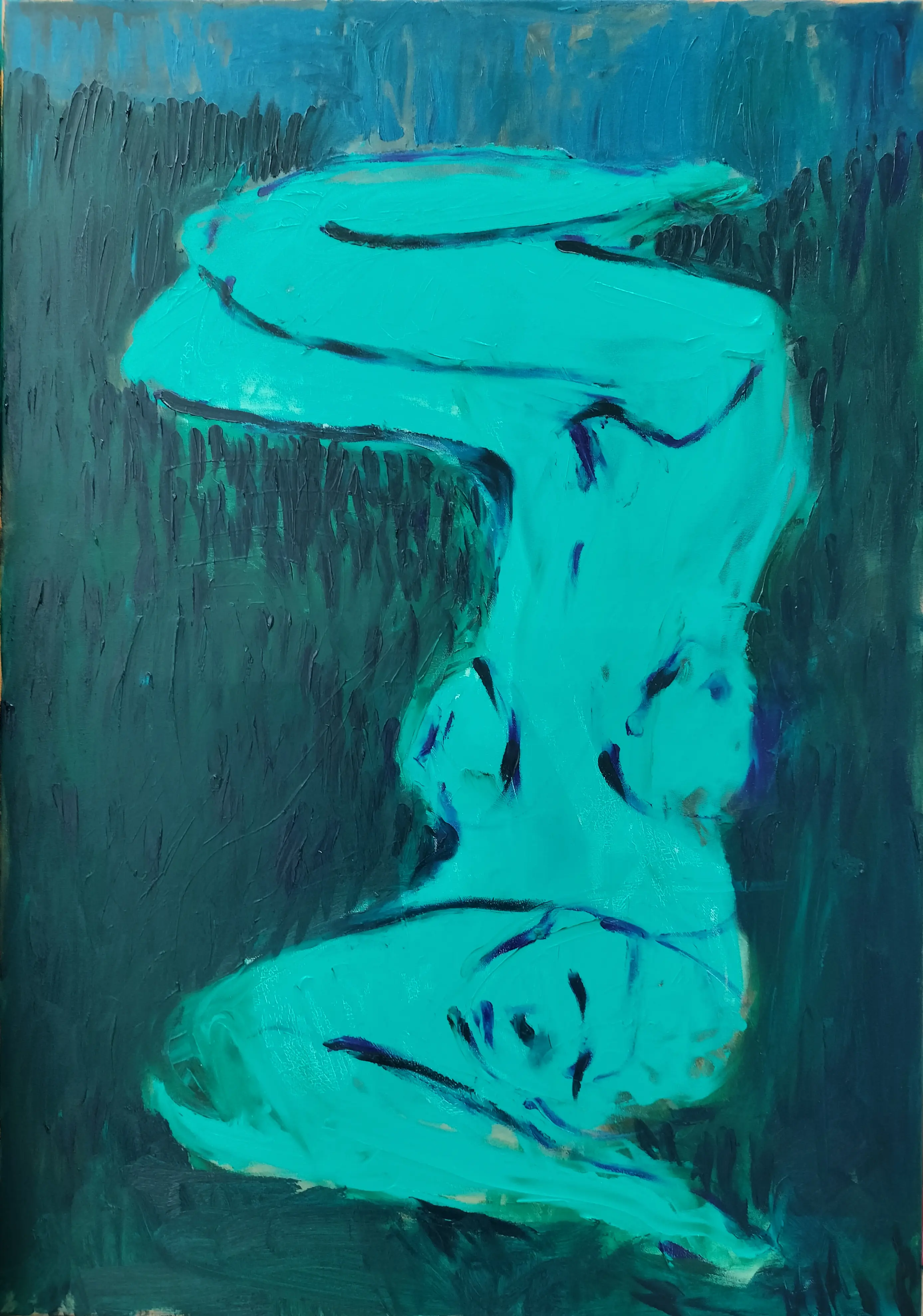 Grounding | Olej na plátne | 100x70cm | 2024 | Séria: Odtiene bytia