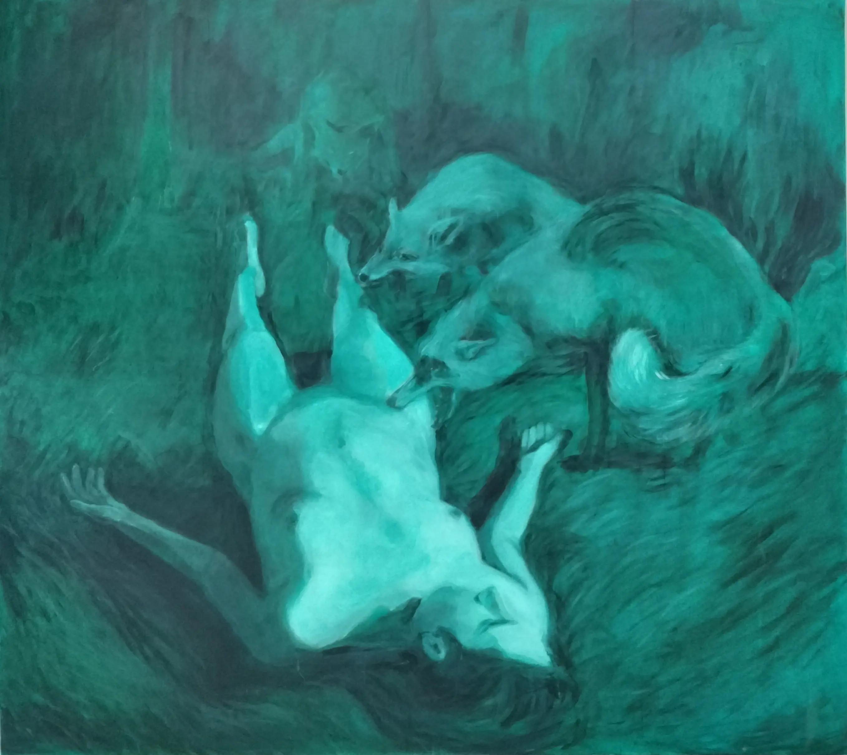 Zver | Akryl na plátne | 170x190cm | 2024 | Séria: Odtiene bytia